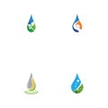 Set Water drop Logo Template vector illustration design Royalty Free Stock Photo