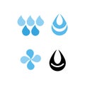 Set Water drop Logo Template vector illustration design Royalty Free Stock Photo