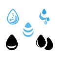 Set Water drop Logo Template vector illustration design Royalty Free Stock Photo