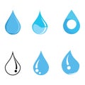 Set Water drop Logo Template vector illustration design Royalty Free Stock Photo