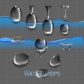 Set water drops Royalty Free Stock Photo