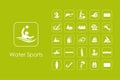 Set of water sports simple icons