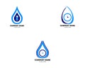 Set of Water Time Icon Logo Design Element Royalty Free Stock Photo