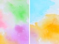 Set of Watercolor Abstractions