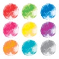 Set of watercolor backgrounds. abstract splashes, vector