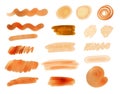 Set watercolor blobs and strokes