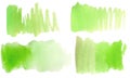 Set of watercolor brush stroke, stain, splatter. Isolated real aquarelle stains for your design. watercolor texture hand