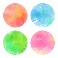 Set of watercolor circles.