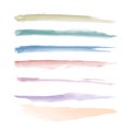 Set of watercolor colored brushes, illustration