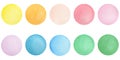 Set of watercolor colorful dots, vibrant colors circles design element for poster, invitation, frame or party, watercolor geometri