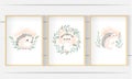 Set of watercolor cute hedgehog  illustration . Suitable for souvenirs, book covers, wall frames, stickers, shirt designs Royalty Free Stock Photo