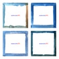 Set watercolor frames Royalty Free Stock Photo