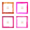 Set watercolor frames Royalty Free Stock Photo