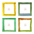 Set watercolor frames Royalty Free Stock Photo