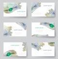 Set of watercolor identify backgrounds card, tags, invitations. Vector illustrated Royalty Free Stock Photo