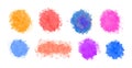 Set of watercolor splash splatter in various colors Royalty Free Stock Photo