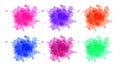 Set of watercolor stains, splashes of different colors. Decor elements, backgrounds, textures. Royalty Free Stock Photo