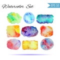 Set Watercolor-style vector spot illustration. Colorful element for design or print .
