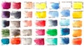 Set of watercolors with names Royalty Free Stock Photo