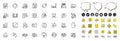 Set of Waterproof, Web3 and Diesel station line icons for web app. Pictogram icon Vector