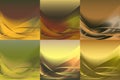 Set of wavy banners horizontal colorful vector Royalty Free Stock Photo