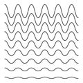 Set of wavy horizontal lines on a white background.