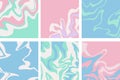 Set of wavy swirl trippy backgrounds.