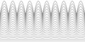 A set of wavy zigzag horizontal wiggly lines