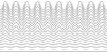 A set of wavy zigzag horizontal wiggly lines