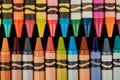 Set of wax colorful crayons Royalty Free Stock Photo