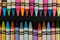 Set of wax colorful crayons Royalty Free Stock Photo