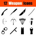 Set of weapon icons Royalty Free Stock Photo