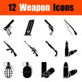 Set of weapon icons Royalty Free Stock Photo
