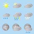 Set for Weather Forecast Icons