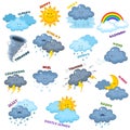 Set of weather icons