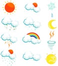 Set of weather icons