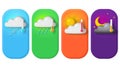 Set of weather icons isolated on white background. realistic objects. Plasticine style. 3D illustration Royalty Free Stock Photo