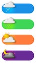 Set of weather icons isolated on white background. realistic objects. Plasticine style. 3D illustration Royalty Free Stock Photo