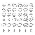 Set of weather icons