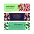 A Set of web banners collection layouts. Royalty Free Stock Photo