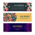 A Set of web banners collection layouts. Royalty Free Stock Photo