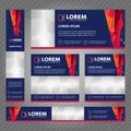 Set of web banners in standard sizes. Vector Abstract Templates design