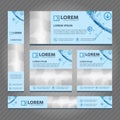 Set of web banners in standard sizes. Vector Abstract Templates design Royalty Free Stock Photo