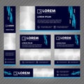 Set of web banners in standard sizes. Vector Abstract Templates design Royalty Free Stock Photo