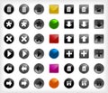 Set web buttons with icons. Vector Royalty Free Stock Photo