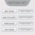 Set of web buttons. Menu interface icons for internet shop Royalty Free Stock Photo
