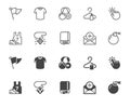 Web buttons on sports, hobbies, online shopping and communication theme. 10 icons in linear and glyph designs. Vector