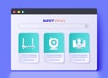 Set Web camera, Router and wi-fi signal and Create account screen icon. Vector