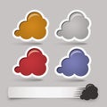 Set of Web color stickers - labels - tags - bubble Royalty Free Stock Photo