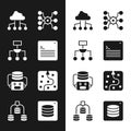 Set Web developer programming code, Algorithm, Network cloud connection, Neural network, Artificial intelligence robot